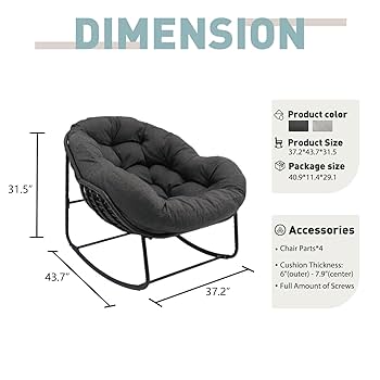 Ron English　クッション Amazon.com : ZJEYEJZ Indoor & Outdoor Rocking Chair